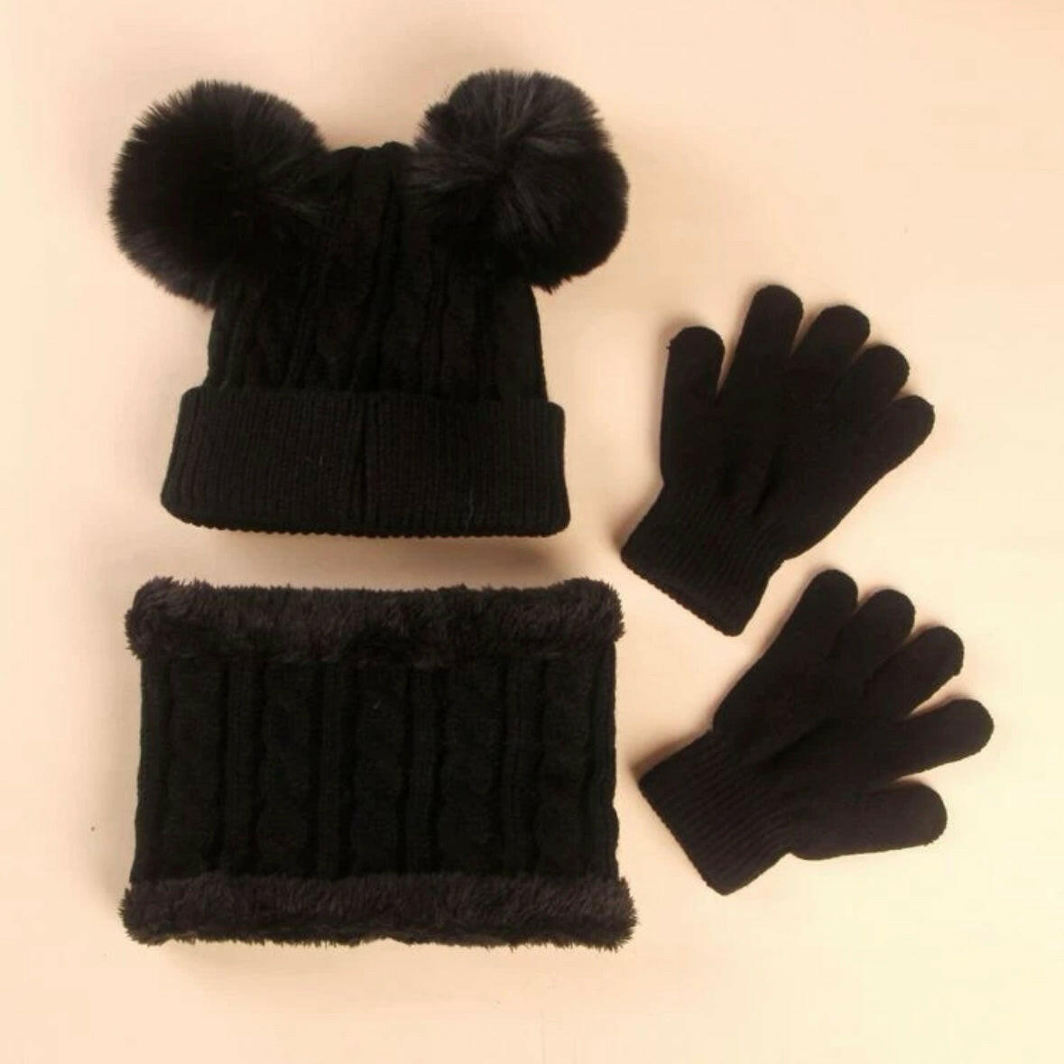 Wintermuts, sjaal en handschoenen